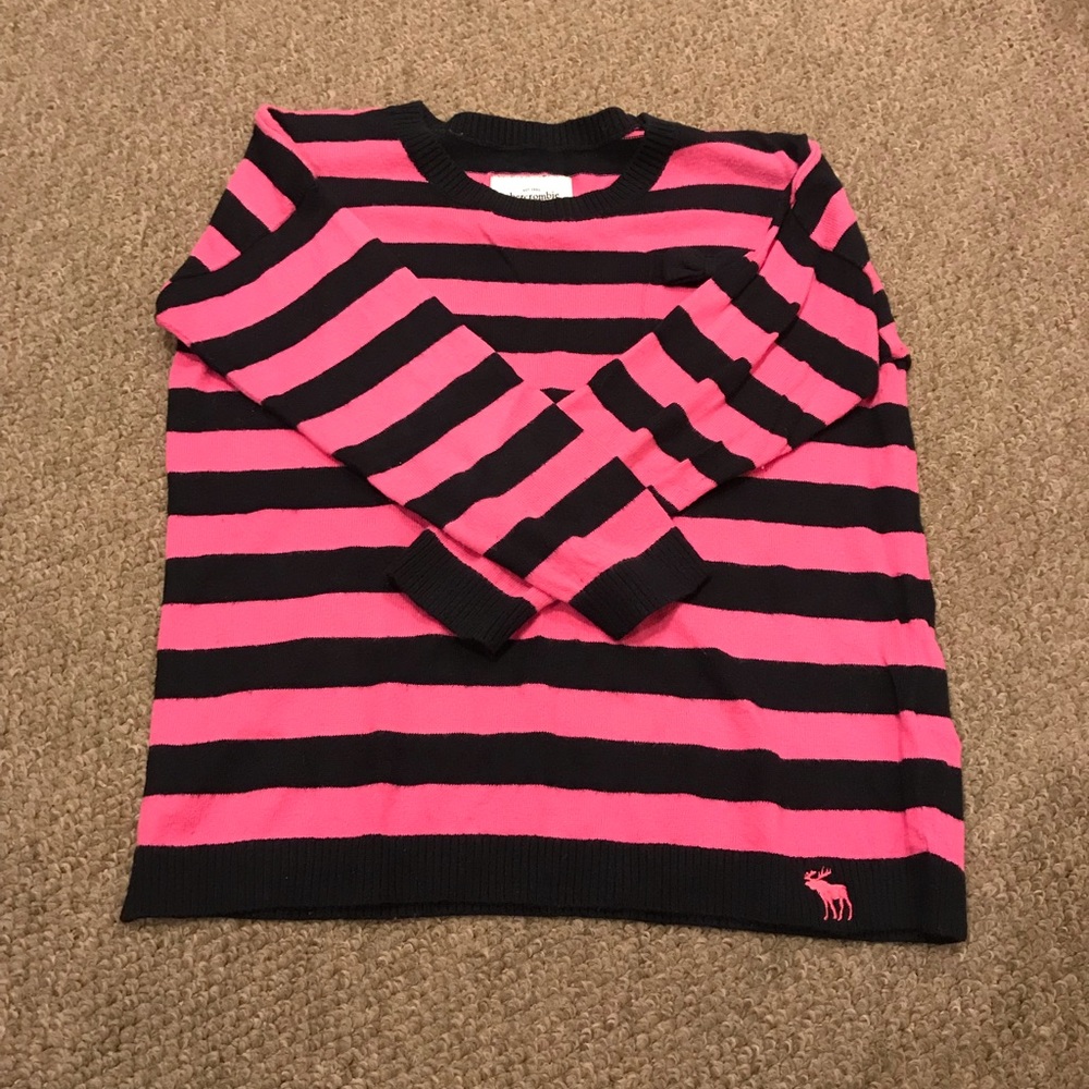 Black and pink striped sweater